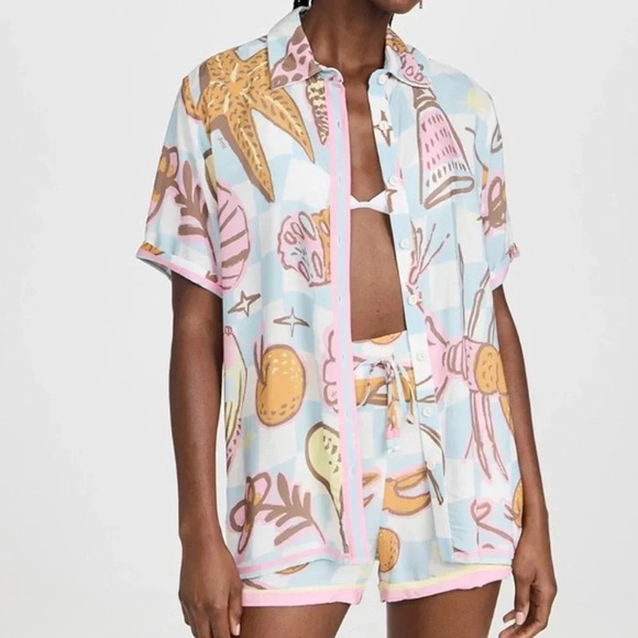 Maaji Tops - Maaji Anthropologie Seashore Fest Blake Novelty Print Beach Resort Wear Coverup